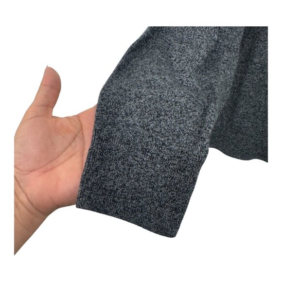 Banana Republic Men Premium Luxe Yarn Black-Gray Sweater SZ L Pullover Crew Neck - Picture 8 of 14